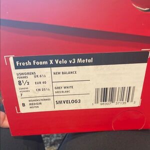 New Balance Fresh Foam X Velo v3 Metal in Grey and White